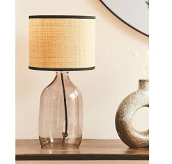 Opjet Lampe En Verre Et Raphia H40.5cm Transparent - Familiale -Market Set Shop 2eee4 annotation 2021 11 19 154400