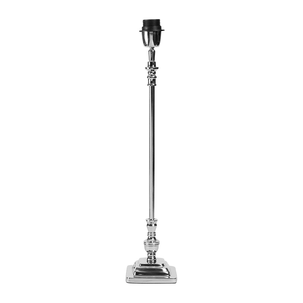 Côté Table Pied De Lampe Attaleia Gris Et Argent En Aluminium 1 Côté Table Pied De Lampe Attaleia Gris Et Argent En Aluminium