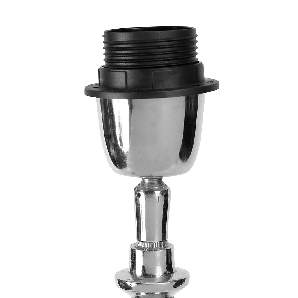 Côté Table Pied De Lampe Attaleia Gris Et Argent En Aluminium 3 Côté Table Pied De Lampe Attaleia Gris Et Argent En Aluminium – Image 3