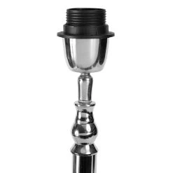 Côté Table Pied De Lampe En Aluminium Gris Et Argent - Lycias -Market Set Shop 32962 DET02 WEB