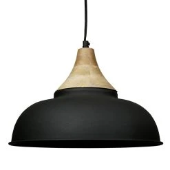 Côté Table Suspension En Fer Et Manguier D35cm Noir Mat - Lausel
