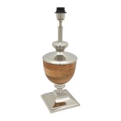 Côté Table Pied Lampe Chaveny Naturel Et Argenté H42cm En Aluminium Et Manguier 6 Côté Table Pied Lampe Chaveny Naturel Et Argenté H42cm En Aluminium Et Manguier -Market Set Shop 35606 DET01 WEB