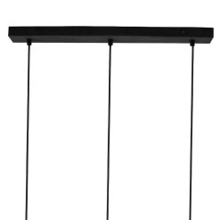 Côté Table Suspension 3 Feux En Fer Et Manguier L121cm Noir Mat - Ferese -Market Set Shop 35826 DET03 WEB
