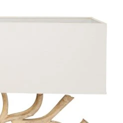 Côté Table Lampe En Bois De Vigne Et Lin Blanc H59cm - Coral -Market Set Shop 37640 DET05 WEB