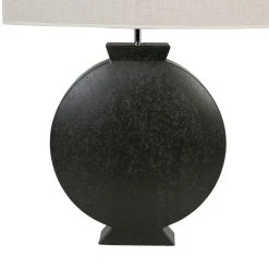 Côté Table Lampe En Céramique Et Lin H35cm Noir Et Naturel - Eissalet 6 Côté Table Lampe En Céramique Et Lin H35cm Noir Et Naturel - Eissalet -Market Set Shop 37922 DET01 WEB