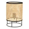 SEMA DESIGN Lampe Balamea Naturel Et Noir H29cm