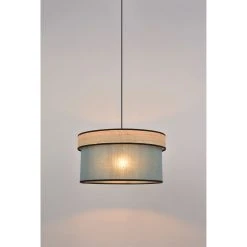 Corep Suspension En Raphia Et Coton D38cm Pétrole - Cylindre -Market Set Shop 606623 FRN02 WEB