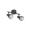 Corep Spot 2 Lumières En Metal Filaire Noir - Jaro