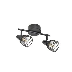 Corep Spot 2 Lumières En Metal Filaire Noir - Jaro