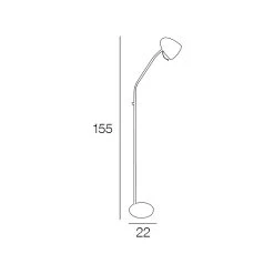 Corep Lampadaire En Métal H155cm Noir - Arty -Market Set Shop 606656 FRN03 WEB