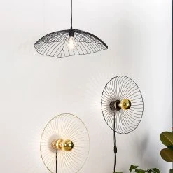 Corep Suspension En Métal Filaire D80cm Noir - Leaf -Market Set Shop 606673 FRN03 WEB