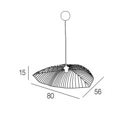 Corep Suspension En Métal Filaire D80cm Noir - Leaf -Market Set Shop 606673 FRN05 WEB