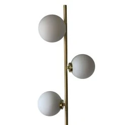 Opjet Lampadaire En Métal H152cm 3 Globes En Verre Opaline Doré - Edmond -Market Set Shop 610315 FRN02 WEB