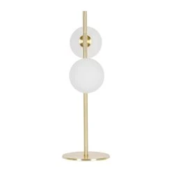 Opjet Lampe 2 Globes En Verre Opaline Doré - Edmond -Market Set Shop 612735 DET01 WEB
