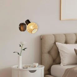 Corep Spot 1 Lumière En Metal Et Ficelle H18cm Noir - Malya -Market Set Shop 613453 FRN03 WEB