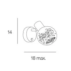 Corep Spot 1 Lumière En Metal Et Ficelle H18cm Noir - Malya -Market Set Shop 613453 FRN04 WEB