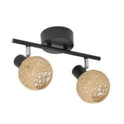 Corep Spot 2 Lumières En Metal Et Ficelle H20cm - Malya