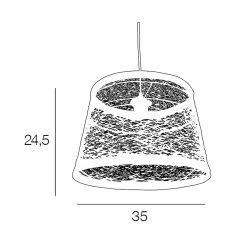 Corep Suspension Ficelle Tressée D35cm Naturel - Tambour -Market Set Shop 613458 FRN04 WEB