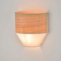 Corep Applique En Raphia H20cm Blanc - Menorca -Market Set Shop 613481 FRN04 WEB