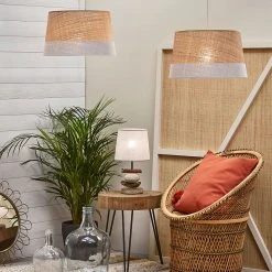 Corep Suspension En Coton Et Raphia D38cm Blanc - Faa Marina -Market Set Shop 620159 FRN05 WEB