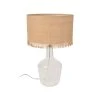 Corep Lampe En Verre Et Raphia Franges H48cm Naturel - Ibiza