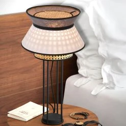 Market Set Lampe Blanc Et Anthracite H56cm - Singapour -Market Set Shop 620385 FRN06 WEB