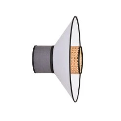 Market Set Applique En Cannage Et Lin H40cm Anthracite - Singapour -Market Set Shop 620392 FRN02 WEB