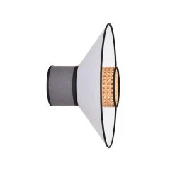 Market Set Applique En Cannage Et Lin H40cm Anthracite - Singapour -Market Set Shop 620392 FRN05 WEB