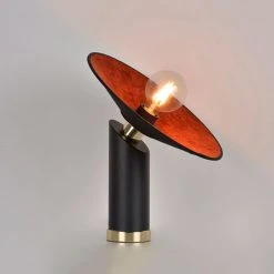 Market Set Lampe En Métal Et Velour H37cm Cognac - Gatsby -Market Set Shop 620422 FRN02 WEB