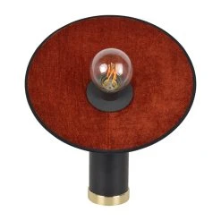 Market Set Lampe En Métal Et Velour H37cm Cognac - Gatsby -Market Set Shop 620422 FRN06 WEB