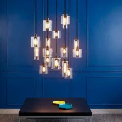 Market Set Suspension 15 Lumières En Verre Et Métal H191cm Noir - Ilo-ilo -Market Set Shop 620471 FRN04 WEB