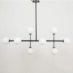 Opjet Suspension Edmond 10 Globes En Verre Opaline Noir -Market Set Shop 622000 SITU01 WEB