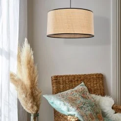 Corep Suspension En Raphia D38cm Naturel - Cylindre -Market Set Shop 622493 FRN05 WEB