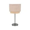 Corep Lampe En Raphia Et Velour H50cm Sable - Boheme