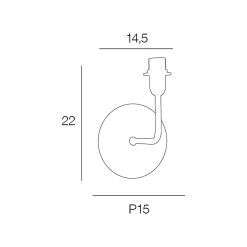 Corep Applique En Métal H22 Cm Blanc - Jim -Market Set Shop 622520 FRN03 WEB