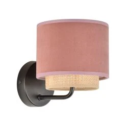 Corep Applique Boheme En Metal Et Velours H17cm Rose