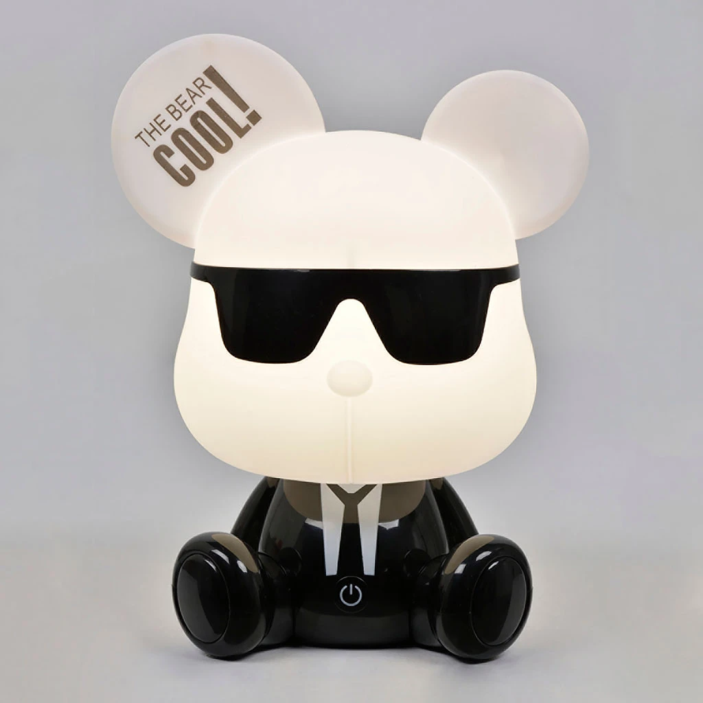 Corep Lampe Led Noir Et Blanc H28.5cm - Teddy 2 Corep Lampe Led Noir Et Blanc H28.5cm - Teddy – Image 2