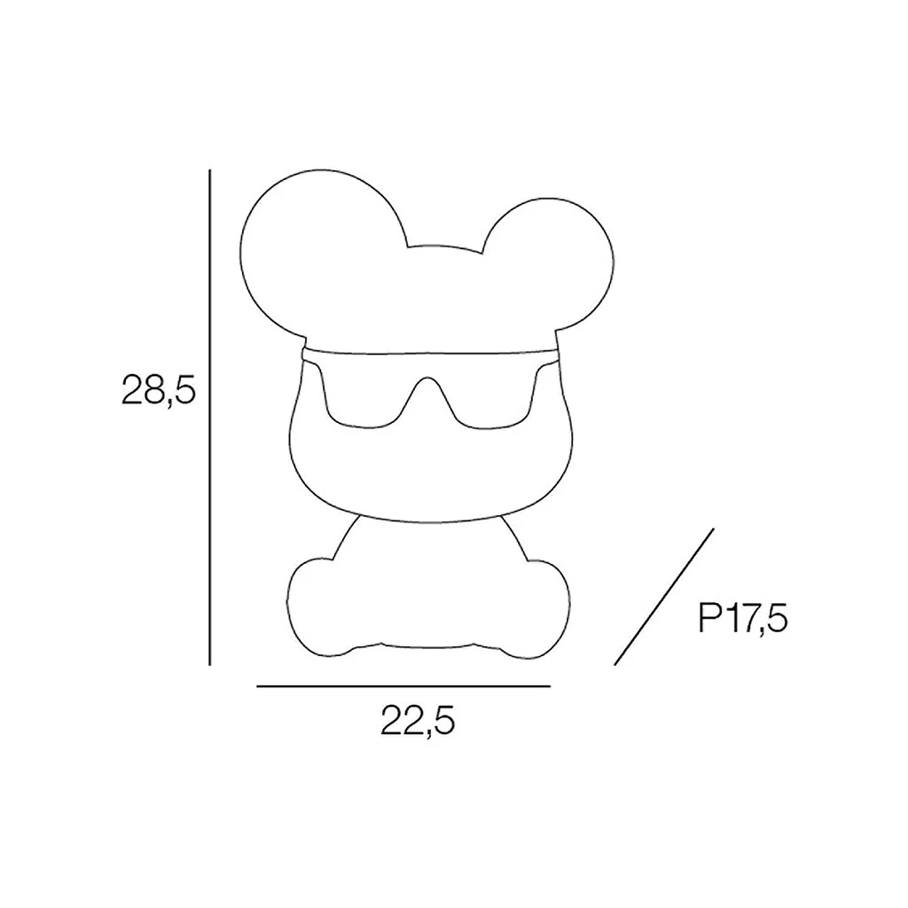 Corep Lampe Led Noir Et Blanc H28.5cm - Teddy 3 Corep Lampe Led Noir Et Blanc H28.5cm - Teddy – Image 3