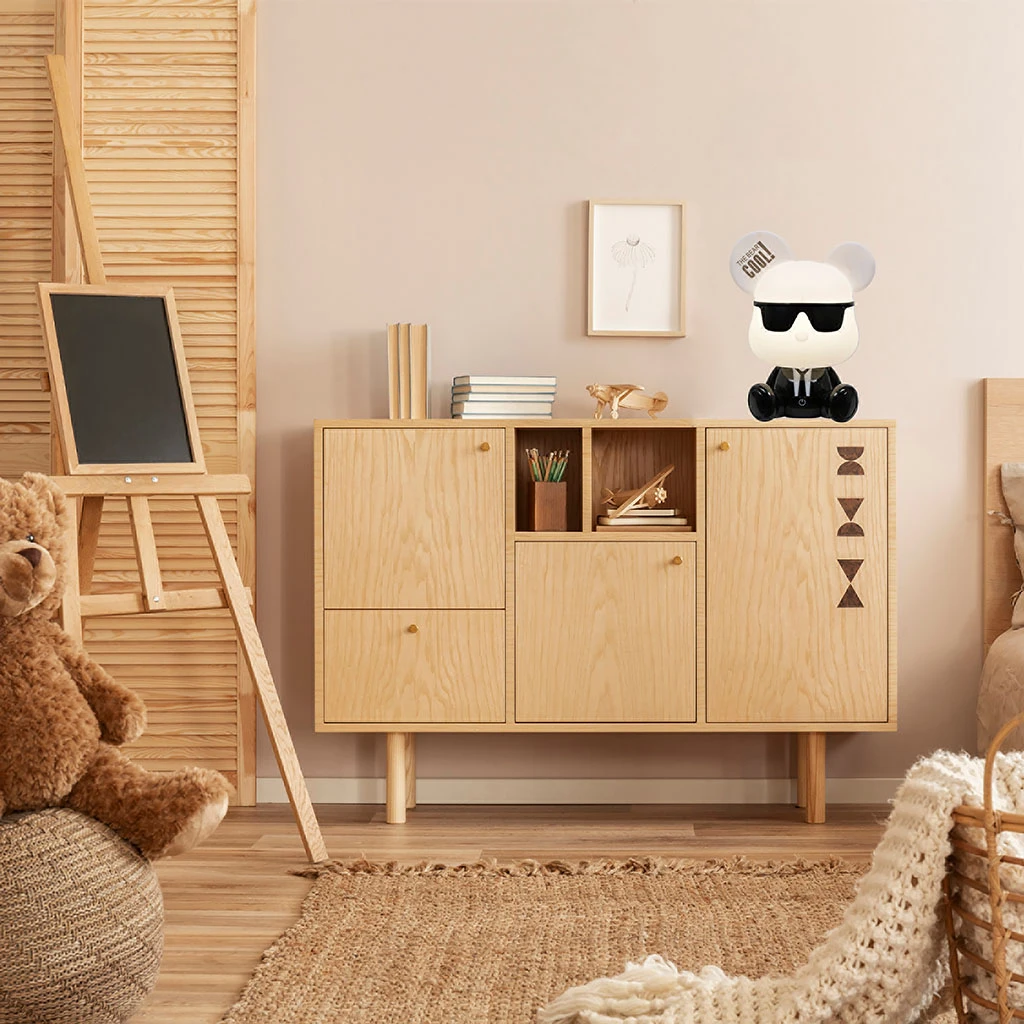 Corep Lampe Led Noir Et Blanc H28.5cm - Teddy 4 Corep Lampe Led Noir Et Blanc H28.5cm - Teddy – Image 4