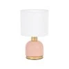 Corep Lampe En Métal H26cm Rose Et Blanc - Ines