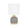 Corep Lampe En Métal H26cm Anthracite Et Blanc - Ines