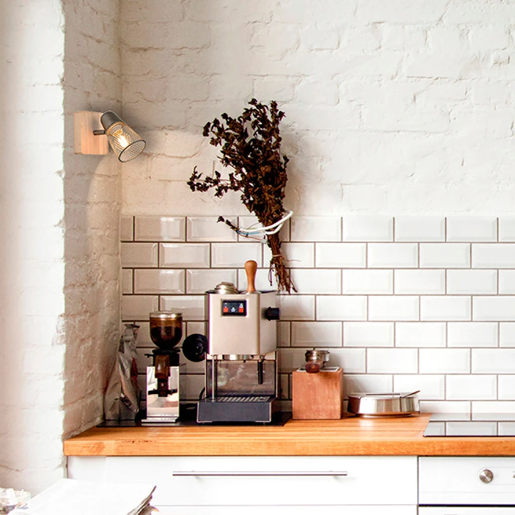 Corep Spot 1 Lumière En Métal H14.5cm Naturel Et Gris - Hillside 4 Corep Spot 1 Lumière En Métal H14.5cm Naturel Et Gris - Hillside – Image 4