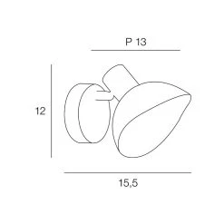 Corep Spot 1 Lumière En Métal H12cm Mat Noir - Iris -Market Set Shop 622557 FRN03 WEB