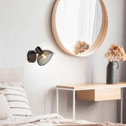 Corep Spot 1 Lumière En Métal H12cm Mat Noir - Iris -Market Set Shop 622557 FRN04 WEB