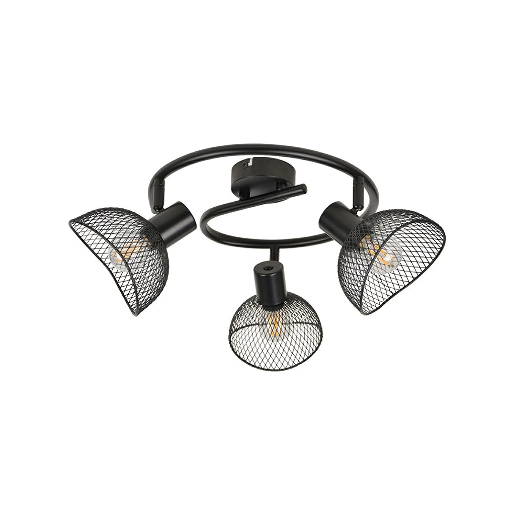 Corep Plafonnier 3 Lumières En Metal H18cm Mat Noir - Iris 1 Corep Plafonnier 3 Lumières En Metal H18cm Mat Noir - Iris