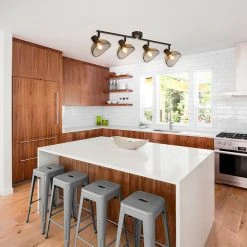 Corep Spot 4 Lumières En Metal H18cm Mat Noir - Iris -Market Set Shop 622560 FRN04 WEB