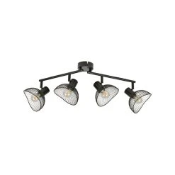 Corep Spot 4 Lumières En Metal H18cm Mat Noir - Iris -Market Set Shop 622560 FRN05 WEB