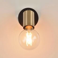 Corep Spot 1 Lumière En Métal Et Laiton H12.5cm Noir - Winston -Market Set Shop 622561 FRN06 WEB