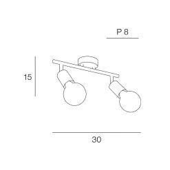 Corep Spot 2 Lumières En Métal Et Laiton H15cm Noir - Winston 7 Corep Spot 2 Lumières En Métal Et Laiton H15cm Noir - Winston -Market Set Shop 622562 FRN03 WEB