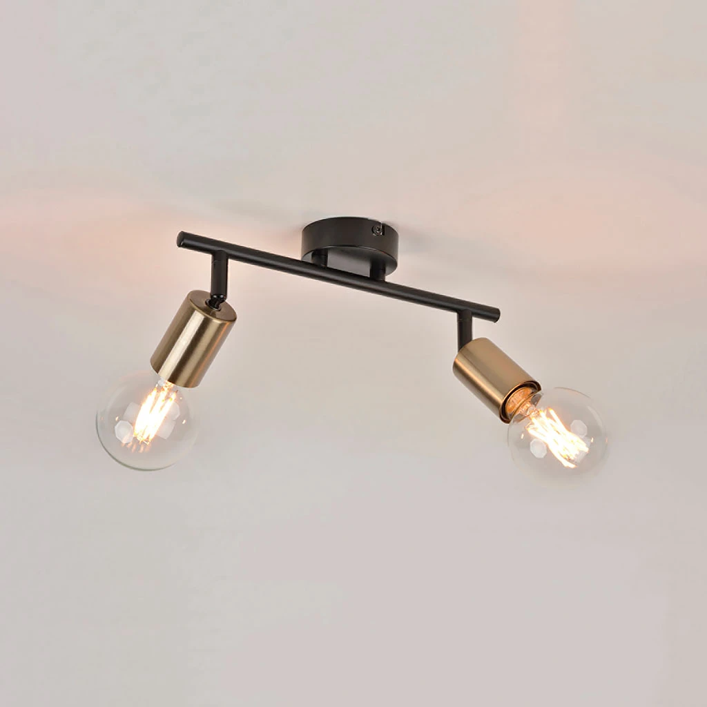 Corep Spot 2 Lumières En Métal Et Laiton H15cm Noir - Winston 5 Corep Spot 2 Lumières En Métal Et Laiton H15cm Noir - Winston – Image 5